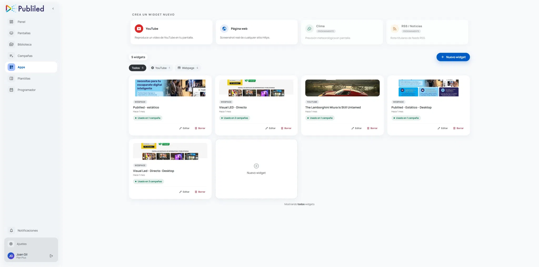 Listas de reproduccion de anuncios y publicidad