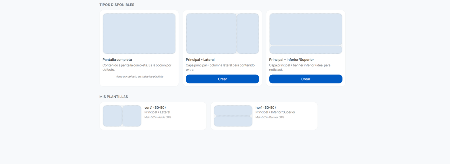 divisiones de pantalla